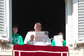 Pope Francis Leads Angelus Prayer - Vatican