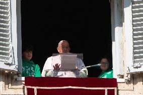 Pope Francis Leads Angelus Prayer - Vatican