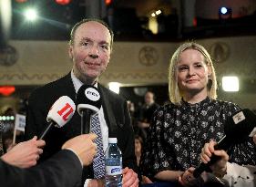 The Finns Party presidential candidate Jussi Halla-aho's election reception