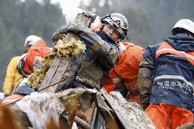 Aftermath of strong quake in central Japan