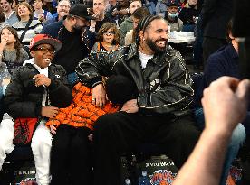 Drake At Miami Heat v New York Knicks Game - NYC