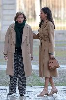 Queen Letizia Visits Accessibility Adaptations Made To Royal Palace - Madrid