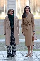 Queen Letizia Visits Accessibility Adaptations Made To Royal Palace - Madrid