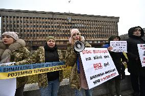 Rally in support of military demobilization held in Zaporizhzhia