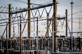 High-voltage Pylons In Netherlands