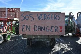 A7 Highway Blocked By Angry Farmers Near Lyon