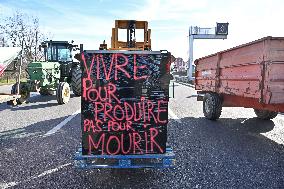 A7 Highway Blocked By Angry Farmers Near Lyon