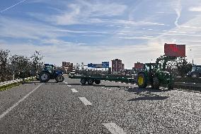 A7 Highway Blocked By Angry Farmers Near Lyon