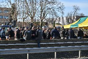 A7 Highway Blocked By Angry Farmers Near Lyon