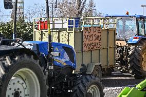 A7 Highway Blocked By Angry Farmers Near Lyon