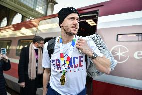 Euro Champion French Handball Team Back To Paris