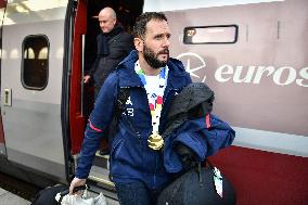 Euro Champion French Handball Team Back To Paris