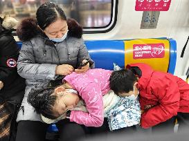 Subway Passenger During Spring Festival Transport in Beijing