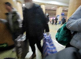 Subway Passenger During Spring Festival Transport in Beijing