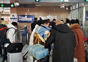 Subway Passenger During Spring Festival Transport in Beijing