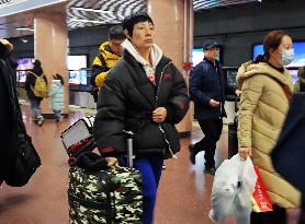 Subway Passenger During Spring Festival Transport in Beijing