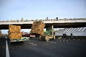 Farmers Block A10 Motorway - Longvilliers