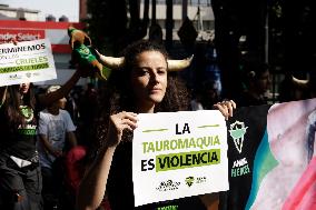 Protest Against For Resumption Of Bullfights