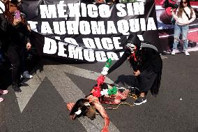 Protest Against For Resumption Of Bullfights