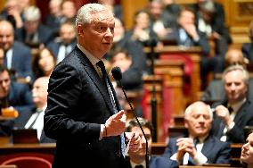 A Session Of Questions To The Government At The Senat In Paris