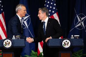 Blinken And NATO Head Stoltenberg Meet - Washington