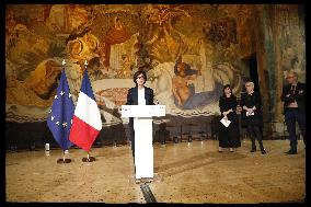 Rachida Dati Addresses Her New Year Wishes To The Press - Paris