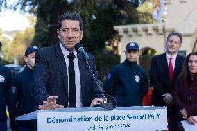 Inauguration Of Samuel Paty Place - Cannes