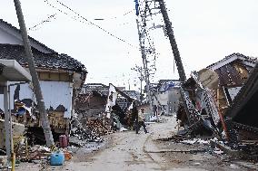 Aftermath of strong earthquake in central Japan