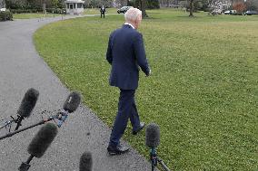 President Biden Hold A White House Departure