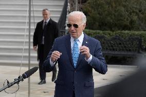 President Biden Hold A White House Departure