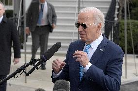 President Biden Hold A White House Departure