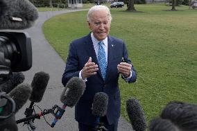 President Biden Hold A White House Departure