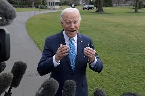 President Biden Hold A White House Departure