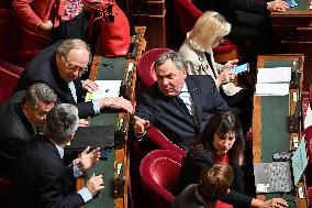 Bruno Le Maire during the speech presenting PM Attal's general policy  at Senate - Paris