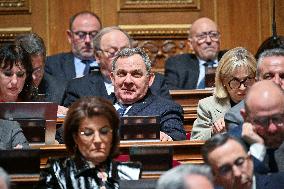 Bruno Le Maire during the speech presenting PM Attal's general policy  at Senate - Paris