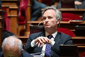 Bruno Le Maire during the speech presenting PM Attal's general policy  at Senate - Paris