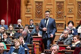 Bruno Le Maire during the speech presenting PM Attal's general policy  at Senate - Paris