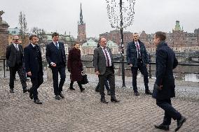 Macron Holds Talks At The Parliament - Stockholm