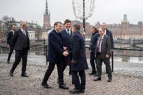 Macron Holds Talks At The Parliament - Stockholm