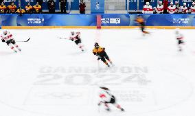 (SP)SOUTH KOREA-GANGNEUNG-WINTER YOUTH OLYMPIC GAMES-ICE HOCKEY-WOMEN'S 6-TEAM-BRONZE MEDAL GAME-SUI VS GER