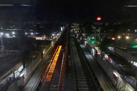Elevated Section Of Line 12 Of The STCMetro Of Mexico City Reopens