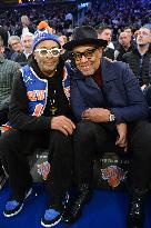 Celebs At Utah Jazz Vs New York Knicks - NYC