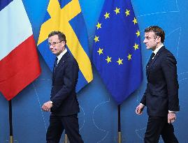 Macron And Kristersson Meet - Stockholm