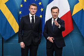 Macron And Kristersson Meet - Stockholm