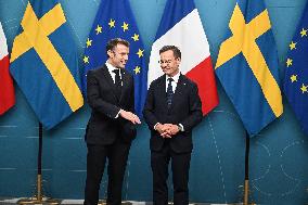 Macron And Kristersson Meet - Stockholm