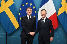 Macron And Kristersson Meet - Stockholm