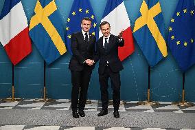 Macron And Kristersson Meet - Stockholm