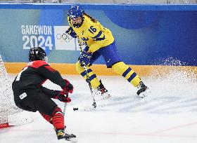 (SP)SOUTH KOREA-GANGNEUNG-WINTER YOUTH OLYMPIC GAMES-ICE HOCKEY-WOMEN'S 6-TEAM-GOLD MEDAL GAME-SWE VS JPN