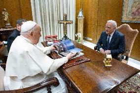 Martin Scorsese Meets Pope Francis - Vatican