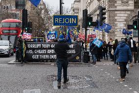 Protest On The Fourth Anniversary Of Brexit In London
